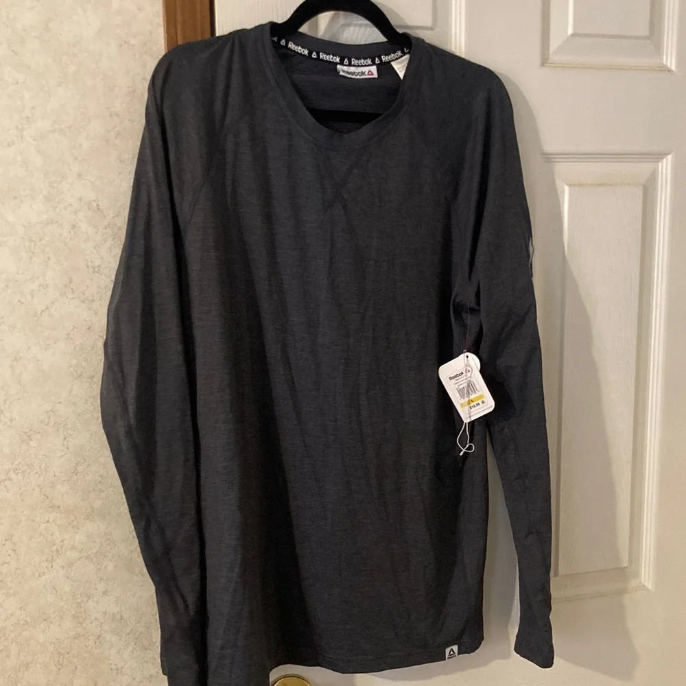 Reebok Charcoal Long Sleeve Tee - Picture 1 of 3